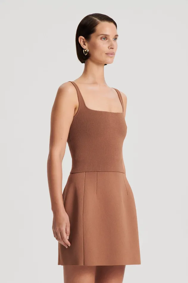 Tops CREPE KNIT SQUARE CAMISOLE SPICE Scanlan Theodore Women