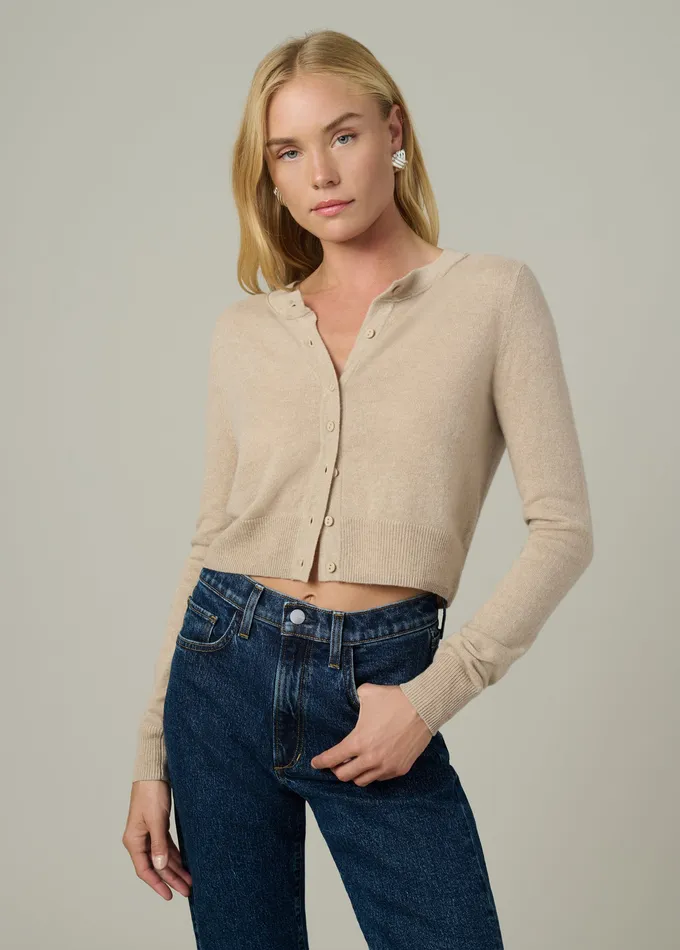 Tops Joe8217s Jeans Women THE DANI CASHMERE CARDIGAN Oatmeal