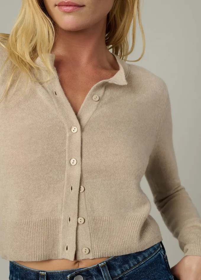Tops Joe8217s Jeans Women THE DANI CASHMERE CARDIGAN Oatmeal