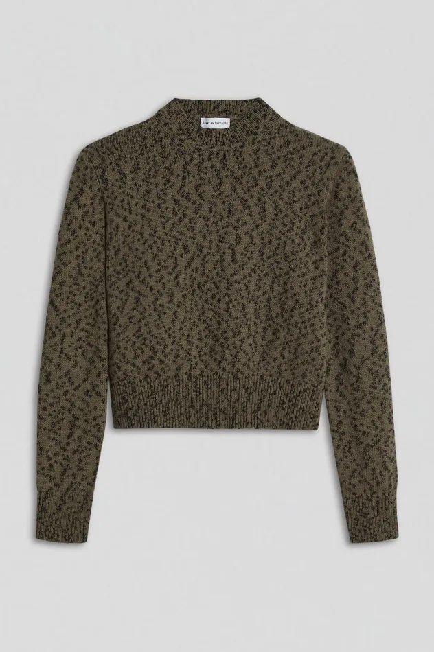 Tops Scanlan Theodore Women BOUCLE SHOULDER PAD SWEATER KHAKI