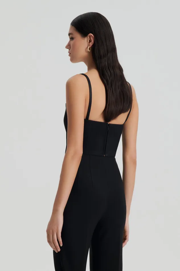 Tops Scanlan Theodore Women SATIN BUSTIER BLACK