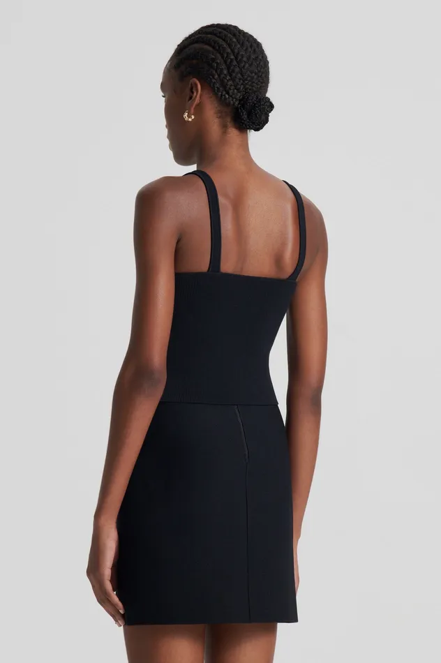 Tops Women CREPE KNIT SQUARE CAMISOLE DARKCHOCOLATE Scanlan Theodore Tops Women CREPE KNIT SQUARE CAMISOLE DARKCHOCOLATE Scanlan Theodore