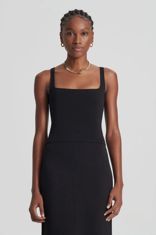 Tops Women CREPE KNIT SQUARE CAMISOLE DARKCHOCOLATE Scanlan Theodore Tops Women CREPE KNIT SQUARE CAMISOLE DARKCHOCOLATE Scanlan Theodore