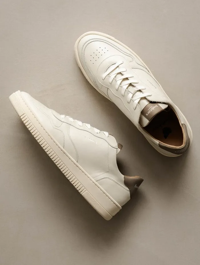 Travis Off White and Taupe Men Bobbies Sneakers Travis Off White and Taupe Men Bobbies Sneakers