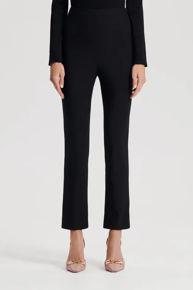 Trousers ITALIAN HIGHWAIST SLIM TROUSER BLACK 8211 Scanlan Theodore Women