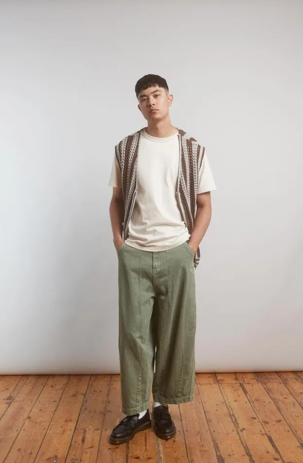 Trousers Men Jaded London Khaki Balloon Pants