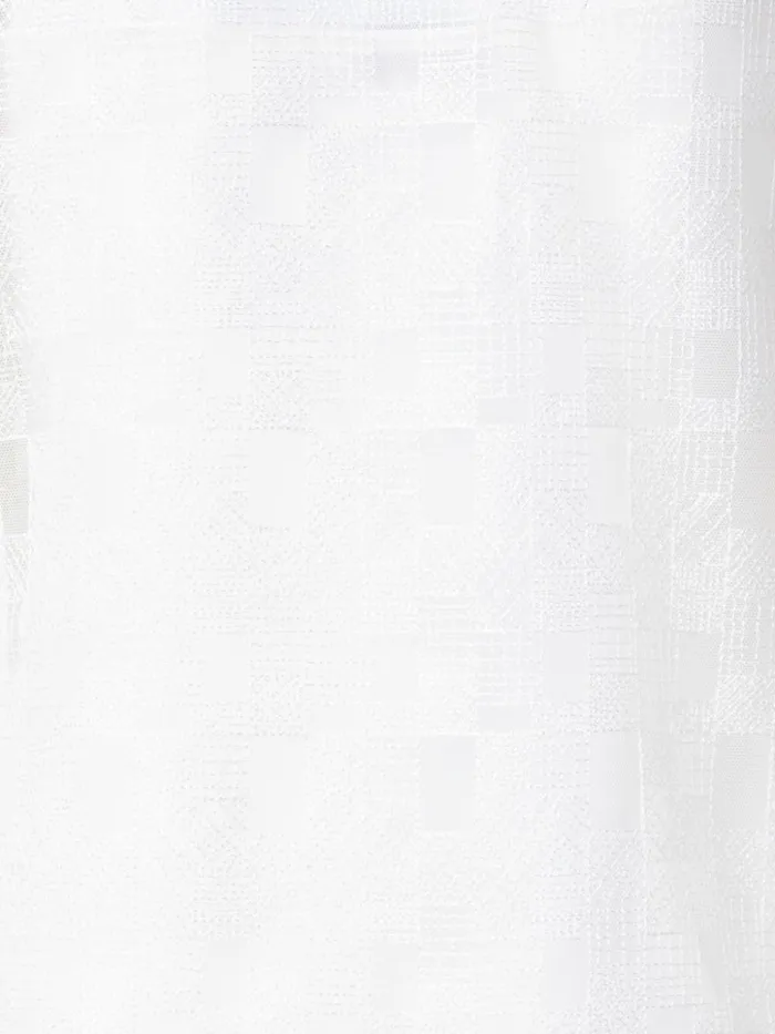 Tunic Blouse With Lizzy Grid Embroidery Ecru Women Akris Blouses