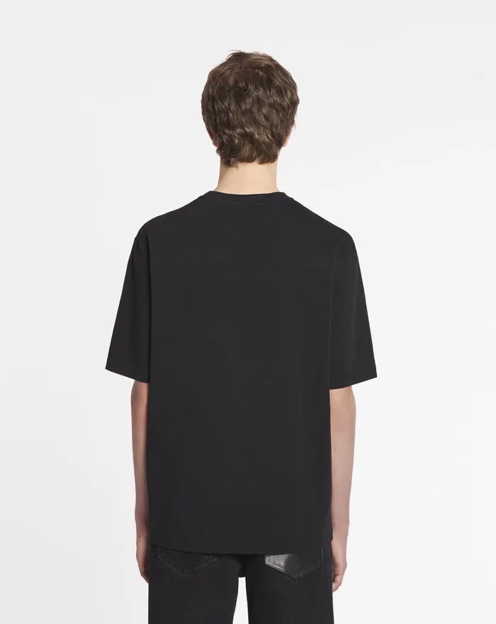 Unisex Printed Tshirt Black Men Lanvin Tshirts and Polos Unisex Printed Tshirt Black Men Lanvin Tshirts and Polos