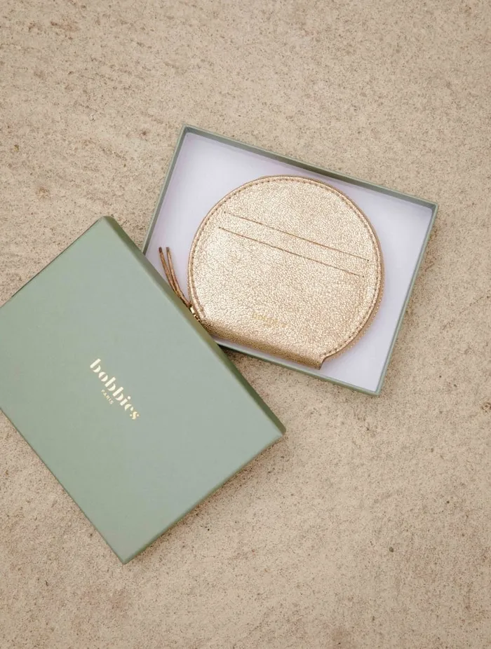 Vrone Iridescent Champagne Women Bobbies Small Leather Goods Vrone Iridescent Champagne Women Bobbies Small Leather Goods