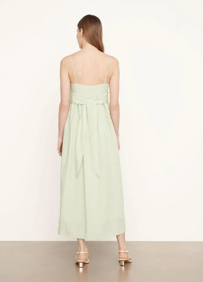 Vince Dresses Women Ruched Paneled Dress Sweet Grass