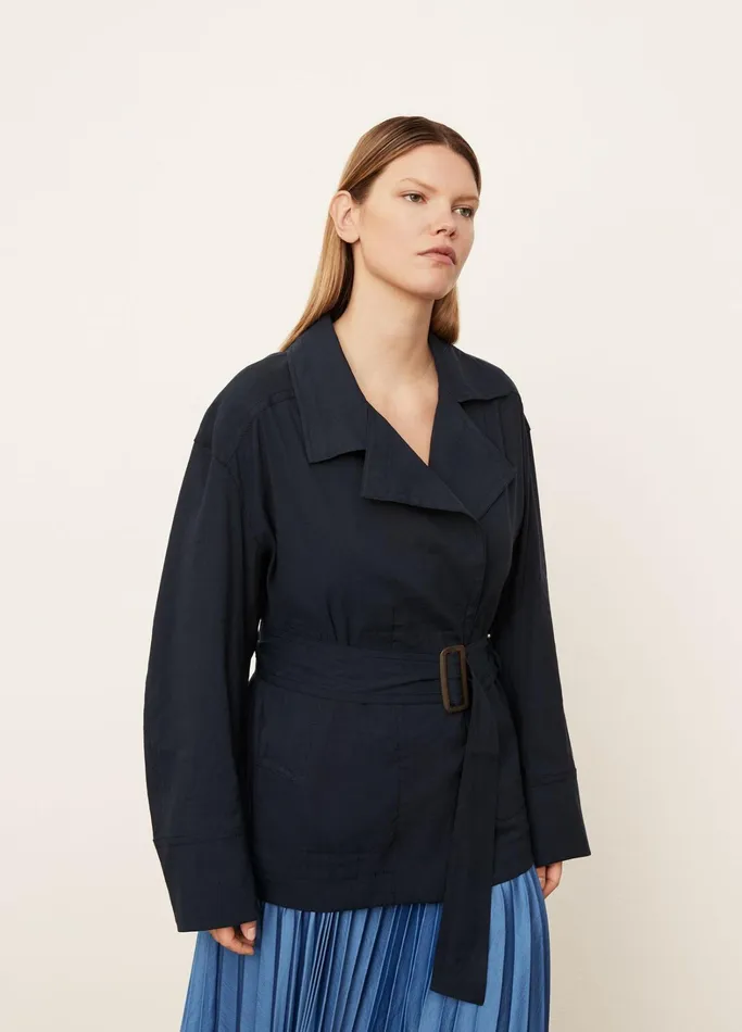 Vince Extended Sizes Women Utility Jacket Coastal Blue