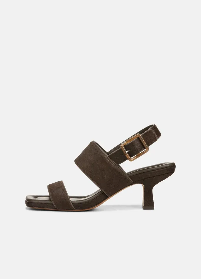 Vince Heels Women Cira Calf Hair Heeled Sandal Clove