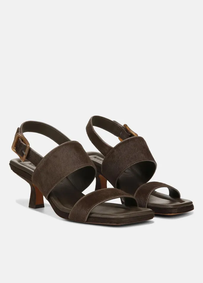 Vince Heels Women Cira Calf Hair Heeled Sandal Clove