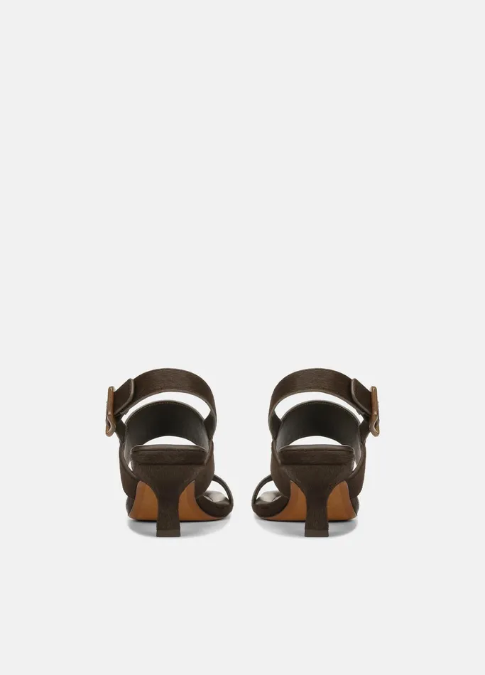 Vince Heels Women Cira Calf Hair Heeled Sandal Clove