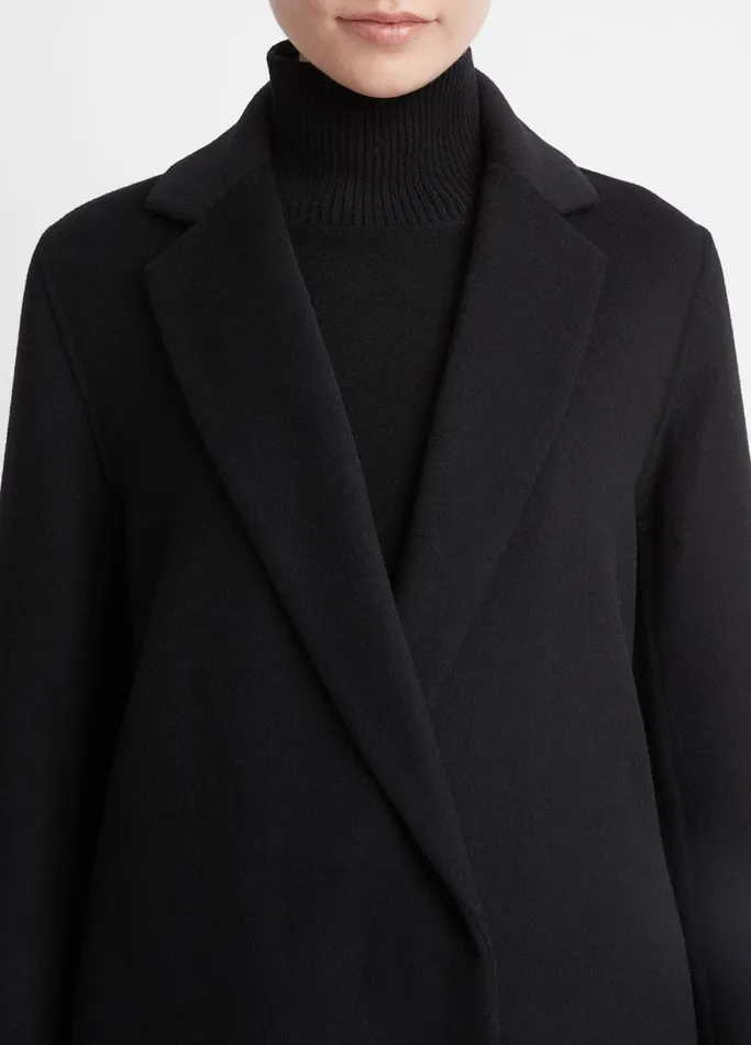 Vince Jackets and Outerwear Women Classic Straight Coat Black
