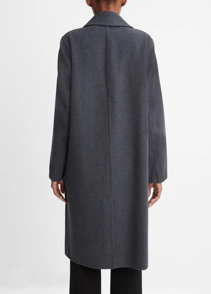 Vince Jackets and Outerwear Women Classic Straight Coat Charcoal