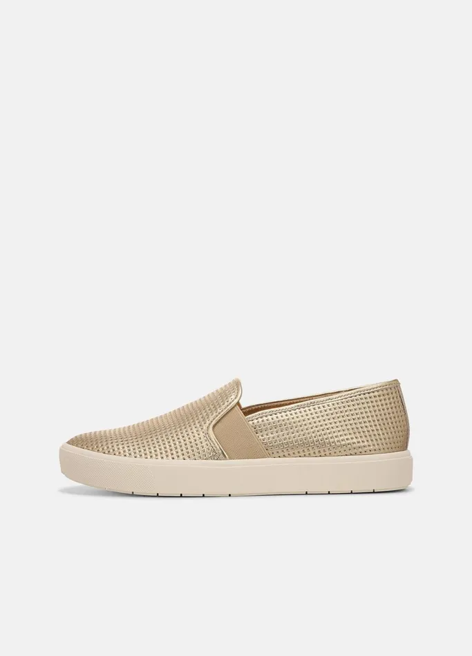 Vince Loafers and Mules Women Blair Perforated Leather Sneaker Champagne