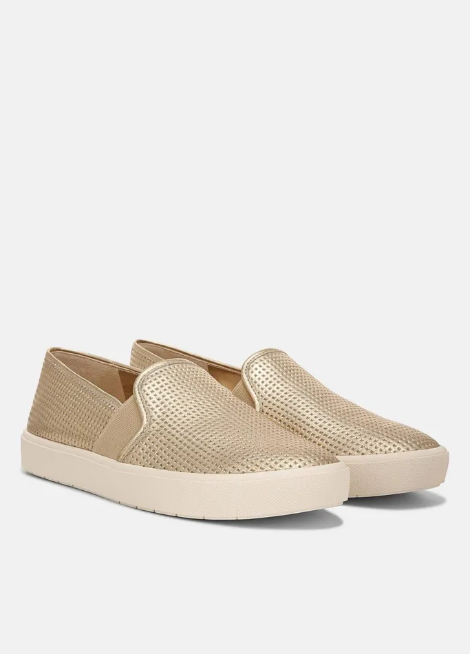 Vince Loafers and Mules Women Blair Perforated Leather Sneaker Champagne