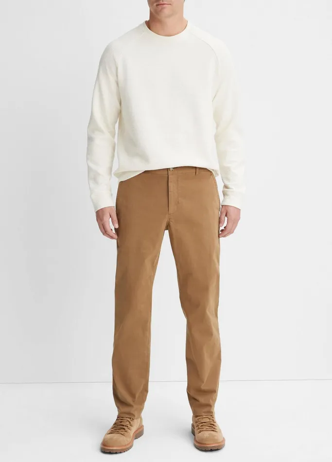 Vince Pants and Shorts Men Sueded Twill Garment Dye Pant Washed Dark Taupe Sand