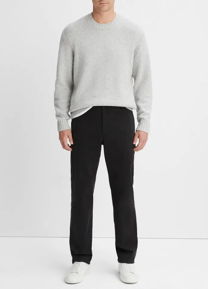 Vince Pants and Shorts Men Sueded Twill Garment Dye Pant Washed Soft Black