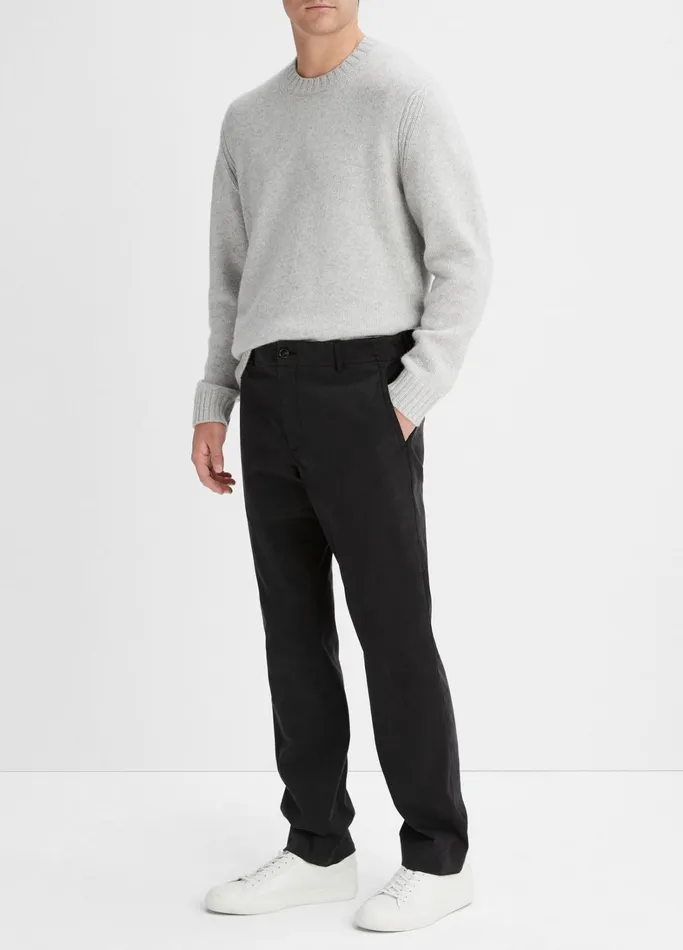 Vince Pants and Shorts Men Sueded Twill Garment Dye Pant Washed Soft Black