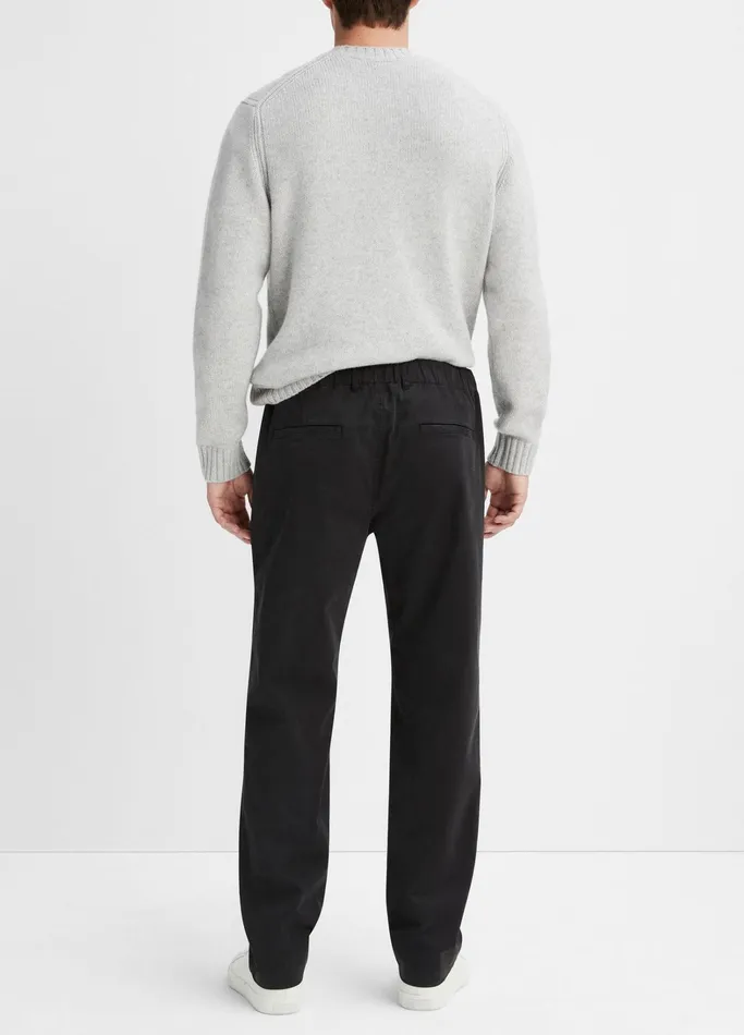 Vince Pants and Shorts Men Sueded Twill Garment Dye Pant Washed Soft Black