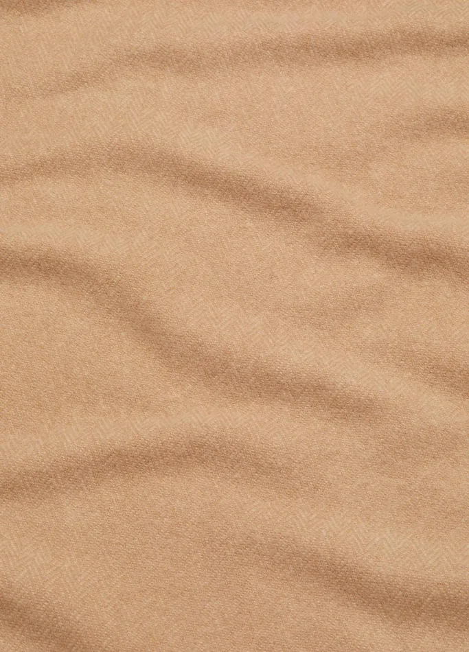 Vince Scarves Hats and Gloves Men Herringbone Cashmere Scarf Camel