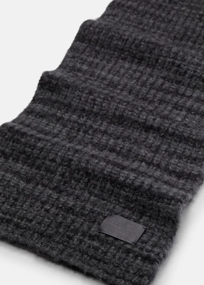 Vince Scarves Hats and Gloves Men SpaceDye AlpacaBlend Scarf Charcoal