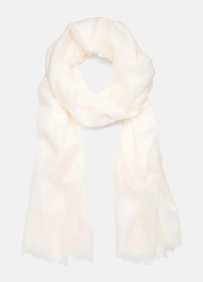 Vince Scarves Hats and Gloves Women Lightweight Cashmere Scarf Optic White