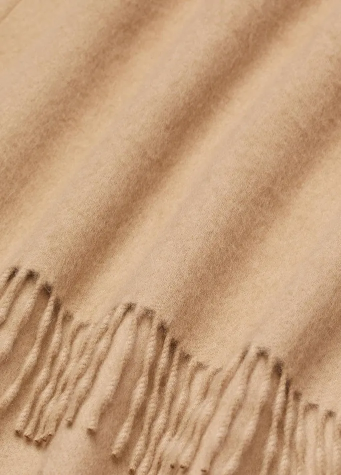 Vince Scarves Hats and Gloves Women Wool And Cashmere DoubleFace Cape Camel