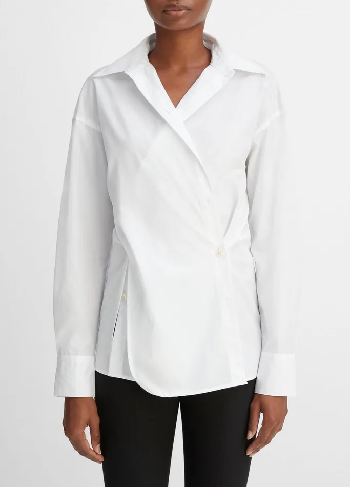 Vince Shirts and Tops Women The Convertible ButtonDown Shirt Optic White