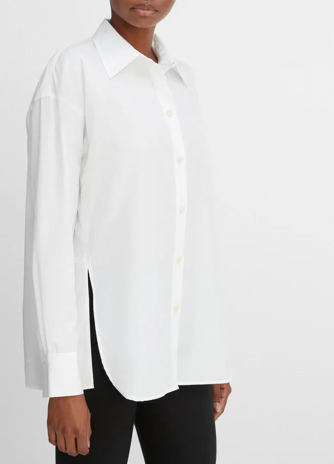 Vince Shirts and Tops Women The Convertible ButtonDown Shirt Optic White
