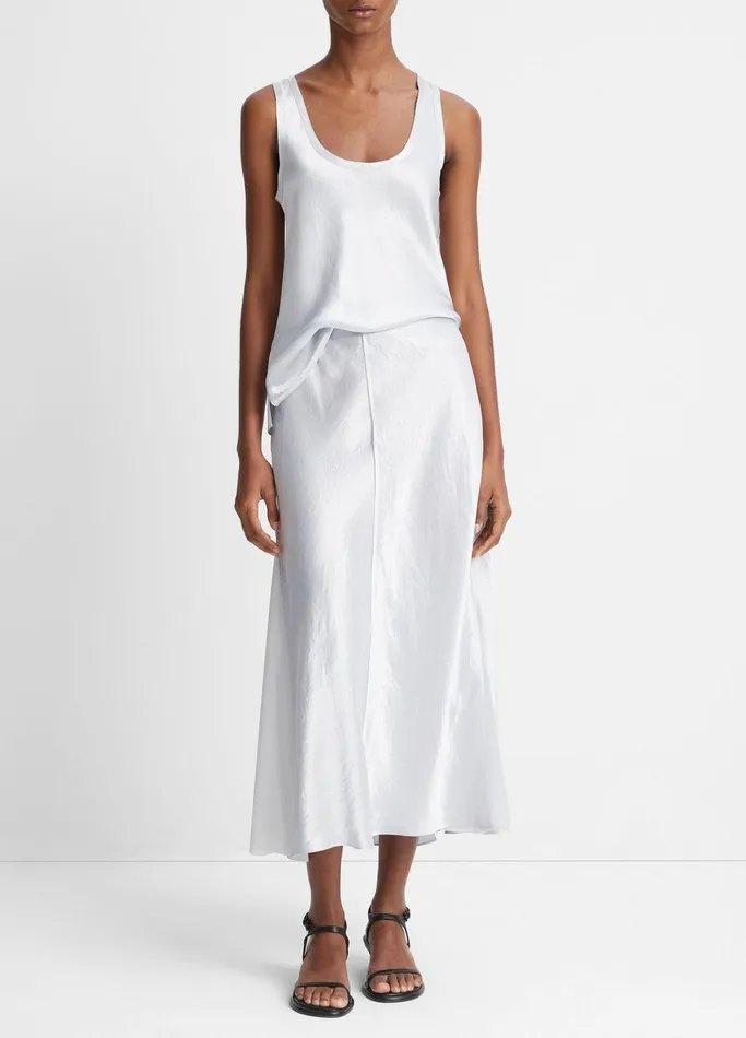 Vince Skirts Women SheerPaneled Slip Skirt Silverstone