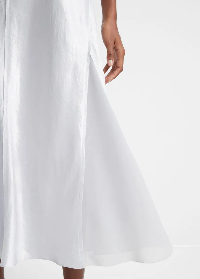 Vince Skirts Women SheerPaneled Slip Skirt Silverstone