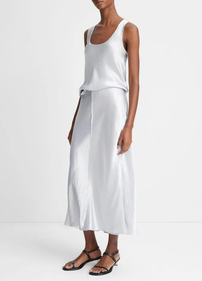Vince Skirts Women SheerPaneled Slip Skirt Silverstone