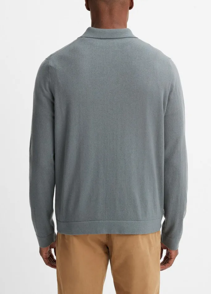 Vince Sweaters Men Merino ButtonFront Cardigan Dusty Teal