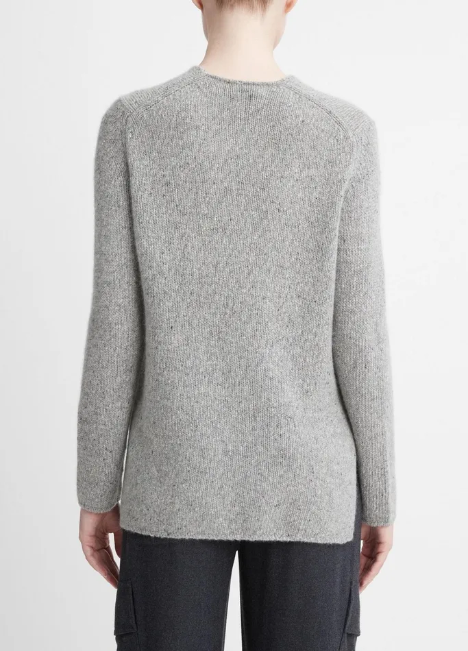 Vince Sweaters Women Cashmere CleanTrim Tunic Sweater Medium Grey