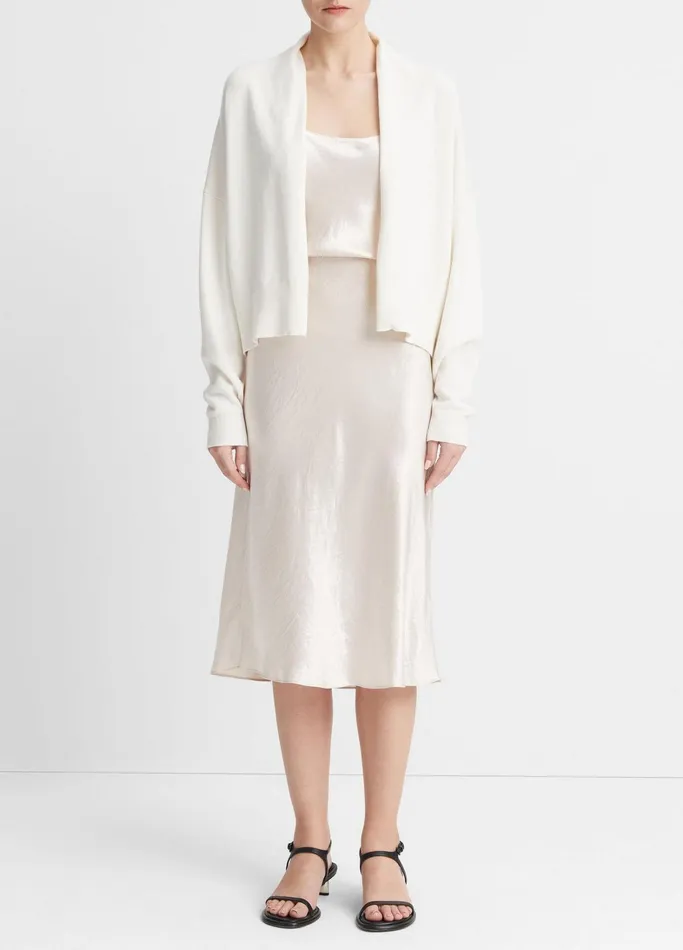 Vince Sweaters Women DrapeFront Cardigan Off White
