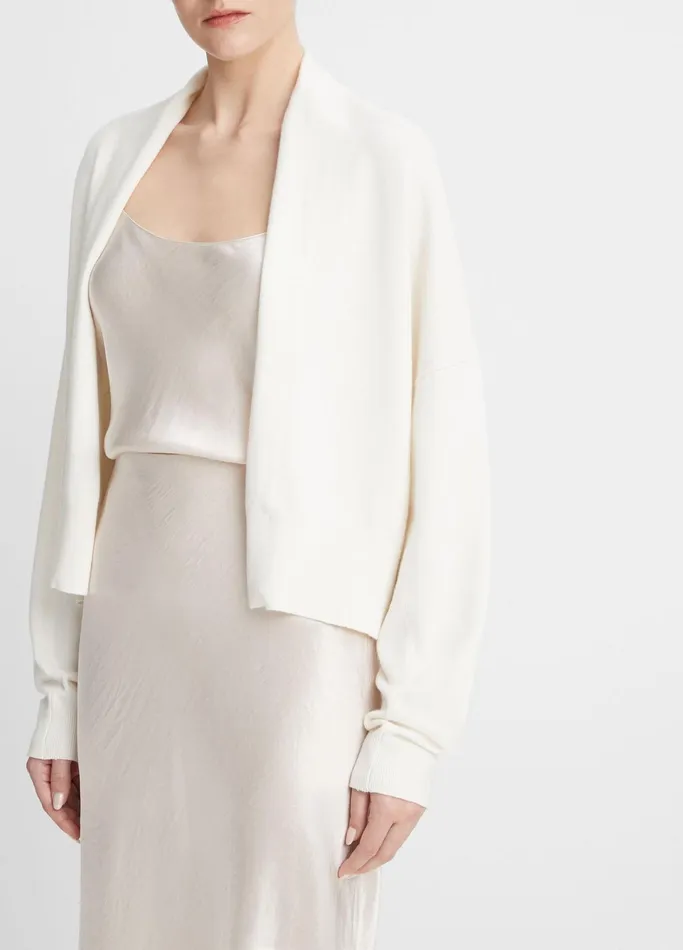 Vince Sweaters Women DrapeFront Cardigan Off White