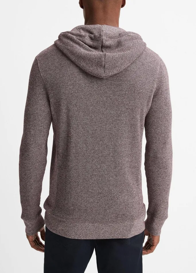 Vince Sweatshirts and Hoodies Men Moulin Pima Cotton Thermal Popover Hoodie Pinot Vinooff White