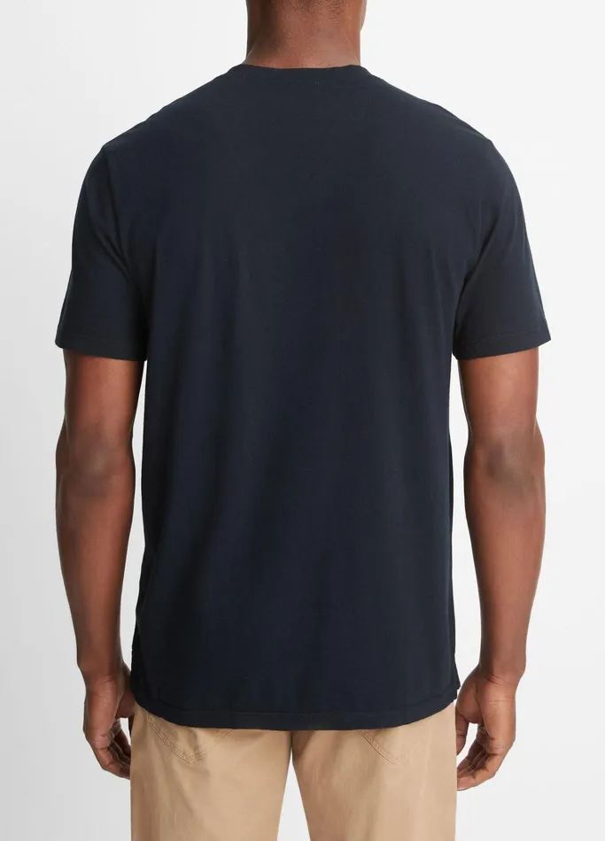 Vince TShirts and Polos Men Garment Dye Short Sleeve VNeck TShirt Washed Coastal