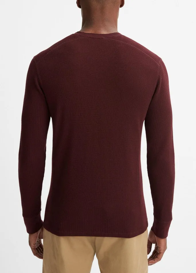 Vince TShirts and Polos Men Thermal LongSleeve Crew Neck TShirt Pinot Vino