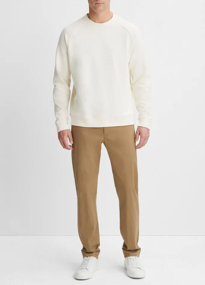 Vince TShirts and Polos Men Twist Raglan Crew Neck Pullover Bone