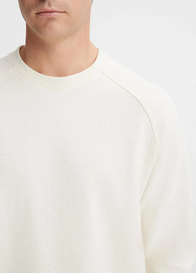 Vince TShirts and Polos Men Twist Raglan Crew Neck Pullover Bone
