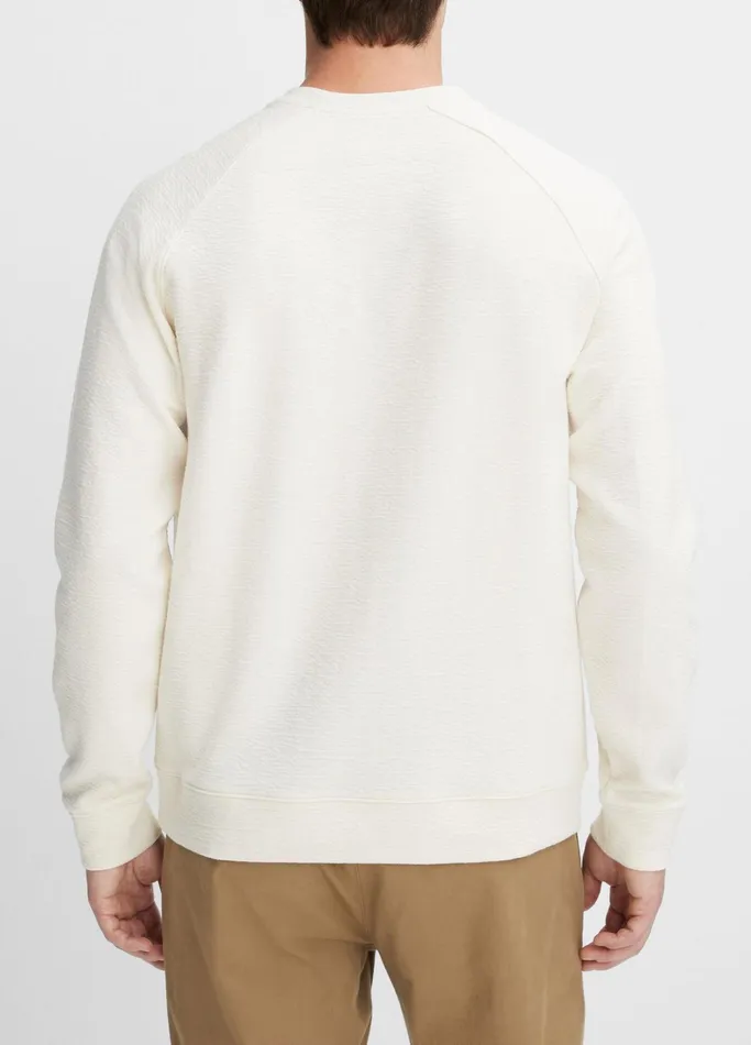 Vince TShirts and Polos Men Twist Raglan Crew Neck Pullover Bone