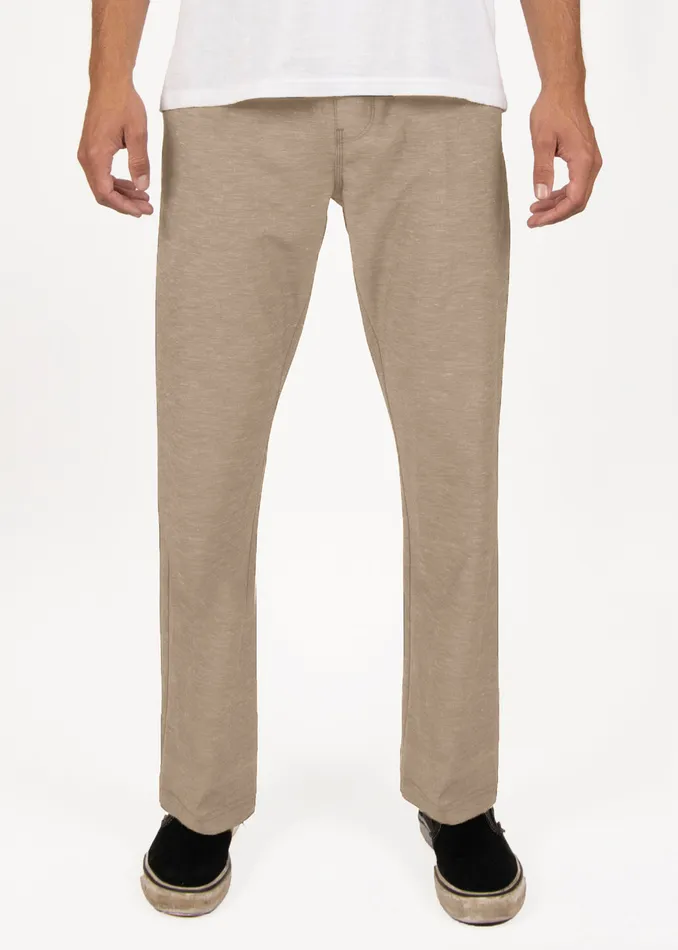 Vissla Hemp No See Ums Eco Elastic Pant Khaki Men Pants and Denim