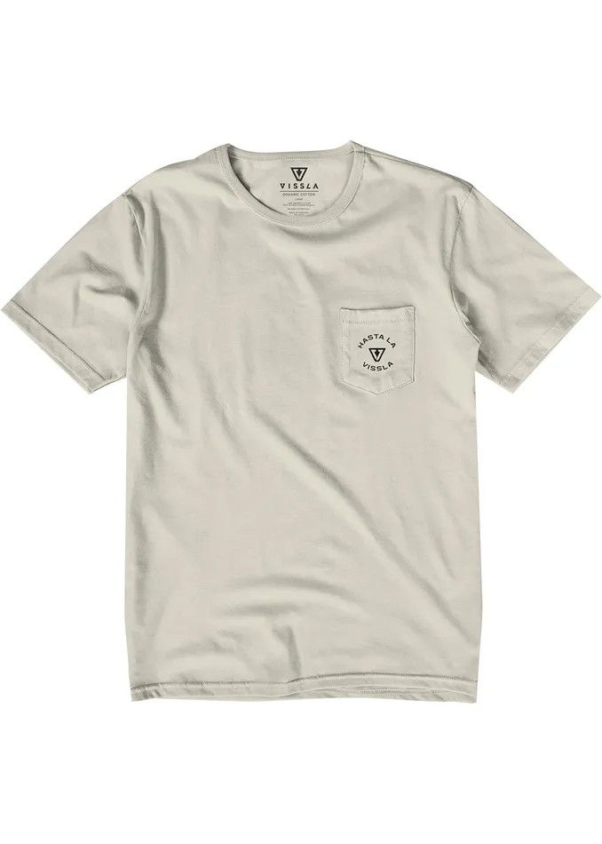 Vissla Premium Tees Men Hasta La Vissla Organic Pkt Tee Bone Vissla Premium Tees Men Hasta La Vissla Organic Pkt Tee Bone