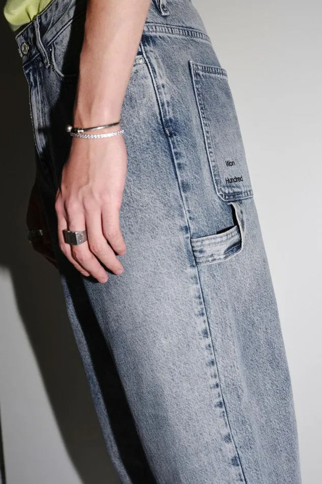 Walker Logo 8211 Seam Blue Men Won Hundred Jeans