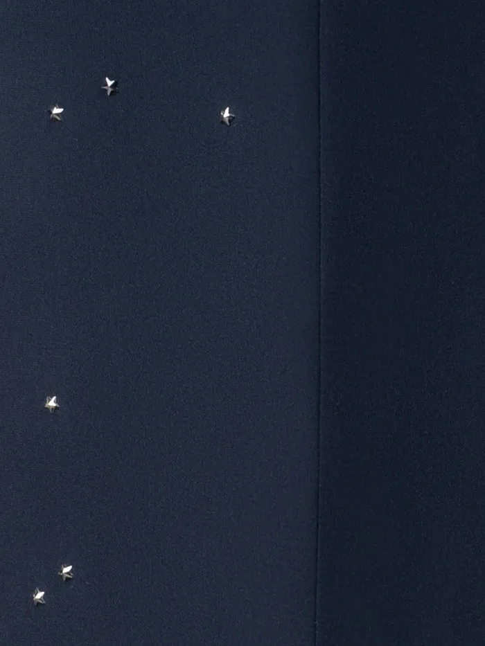 Wide Straight Leg Pants With Swarovski Stars Navy Women Akris Pants