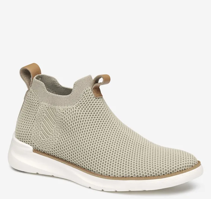 Women8217s Shoes Johnston and Murphy Women Emery Knit Chelsea Boot Taupe Knit